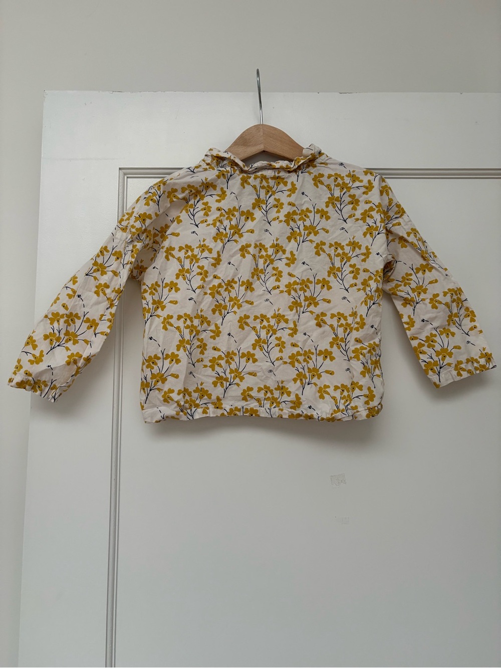 Girls' Floral Long-Sleeve Top - Yellow Floral